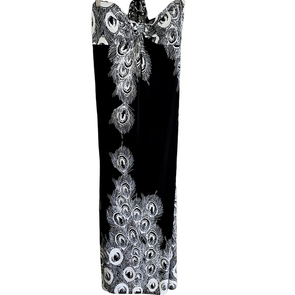 Silky-Soft Empire Waist Halter Maxi Dress sz XL